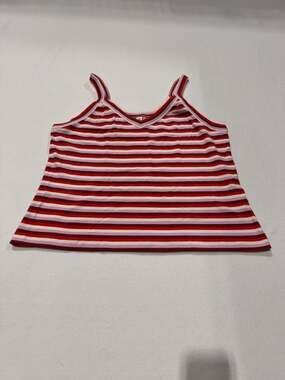 BP. Striped V-Neck Ribbed Tank Top Size 2X